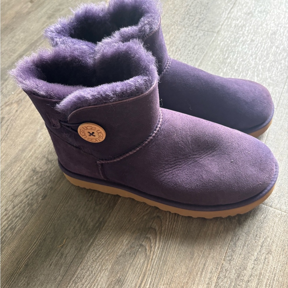 UGG Purple Bailey button boots